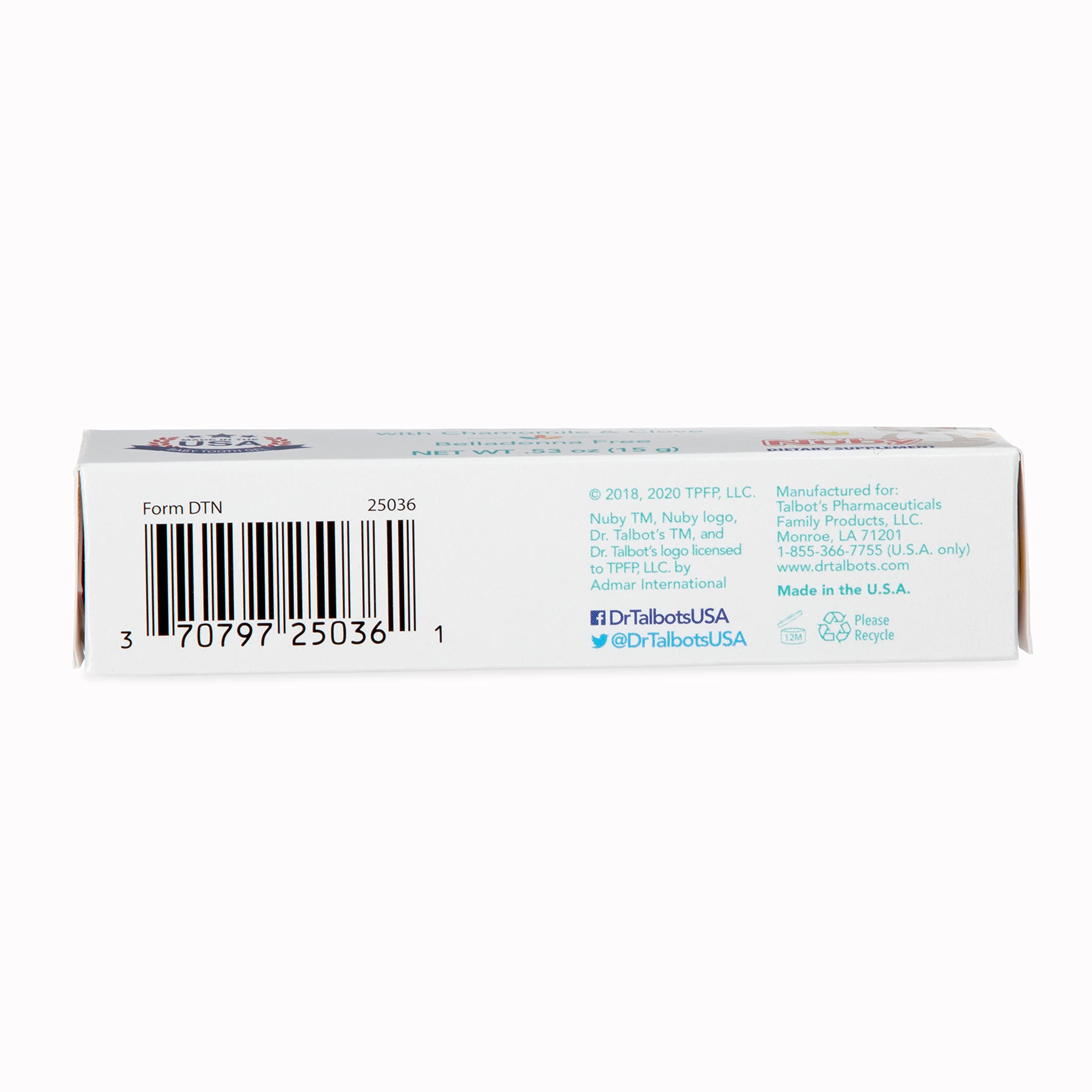 Dr Talbot's Baby Tooth Gel safe to swallow as directed