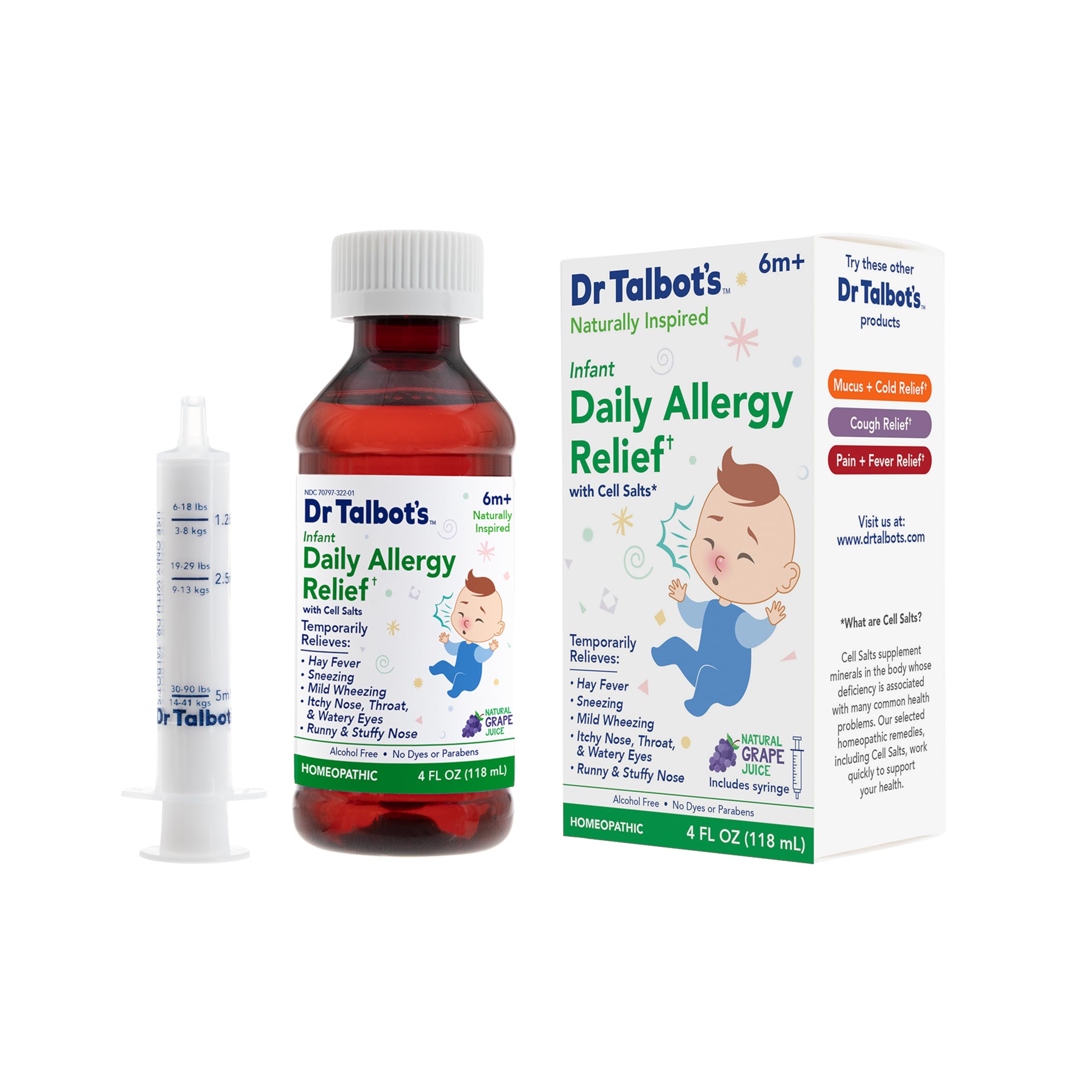 Dr. Talbot's Infant Daily Allergy Relief 4oz bottle