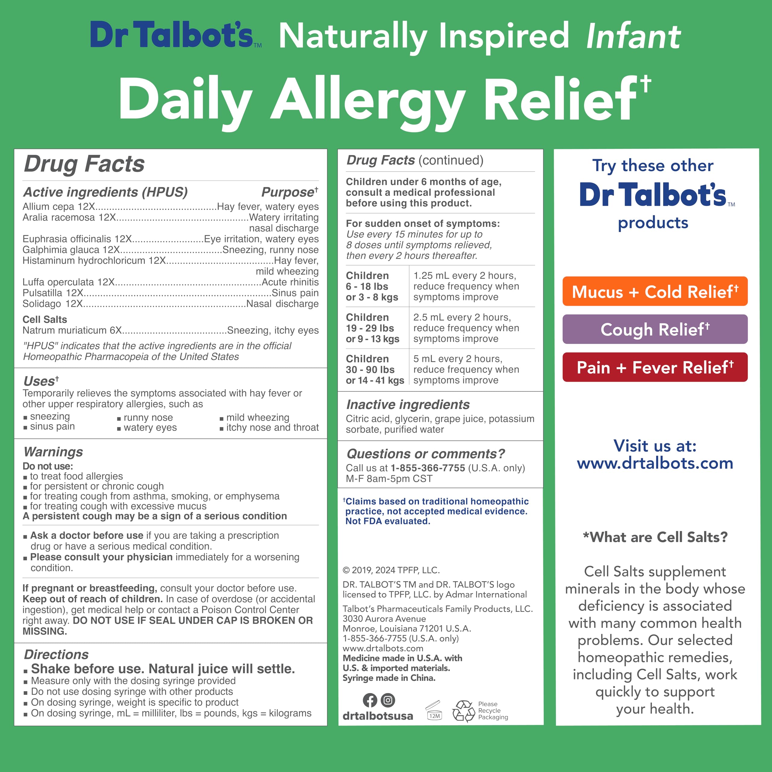 HPUS listed homeopathic medicine for baby allergies