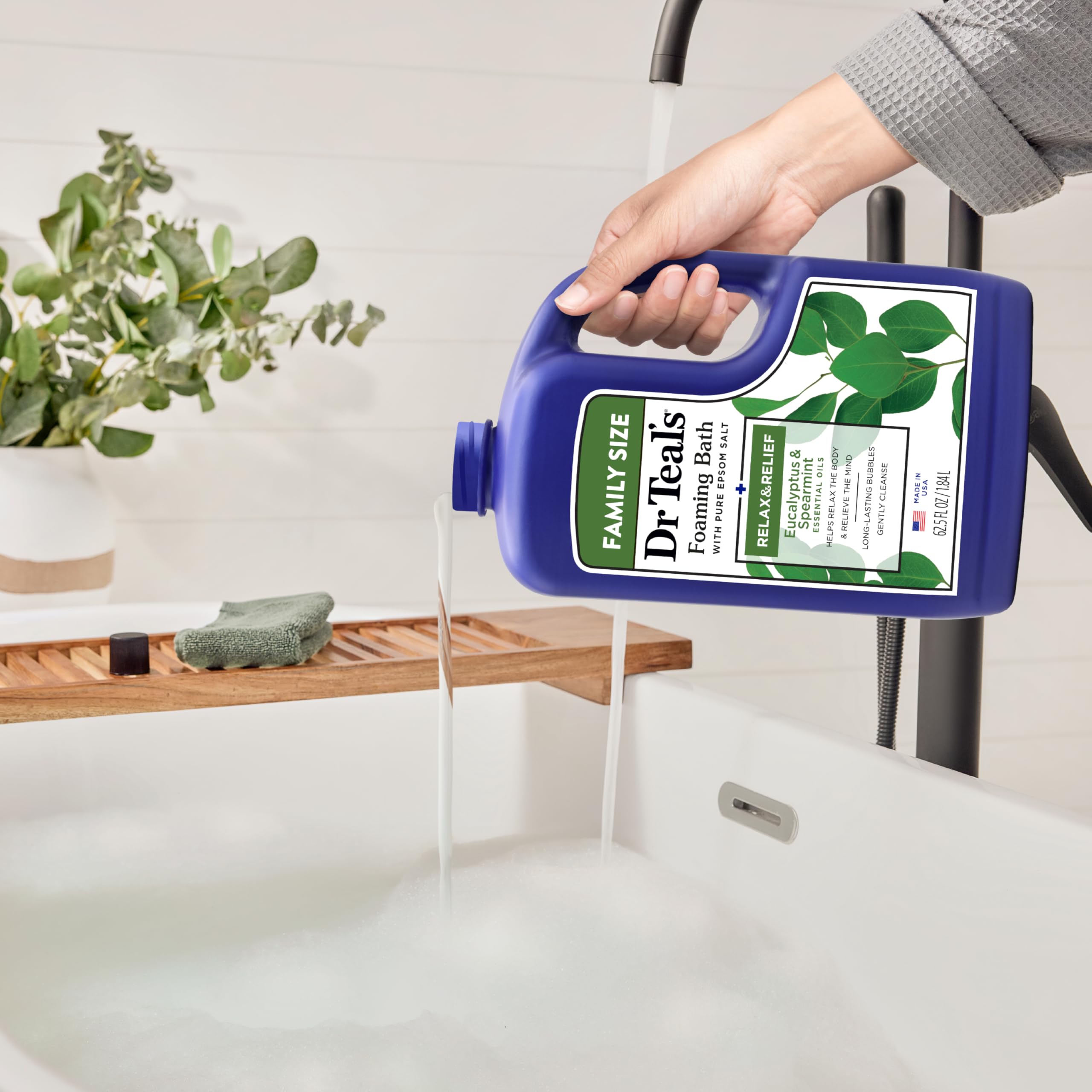 62.5 oz bottle of Dr Teal's bath
