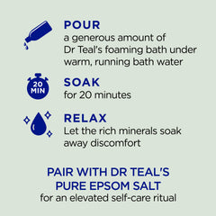 Eucalyptus spearmint fragrance in Dr Teal's foaming bath