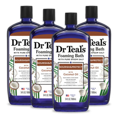 Dr Teal's Foaming Bath coconut oil packaging