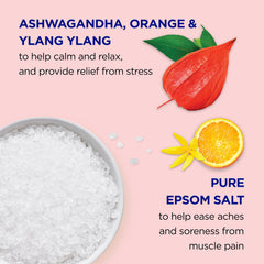 Dr Teal's Foaming Bath Ashwagandha Pack of 4 labeling