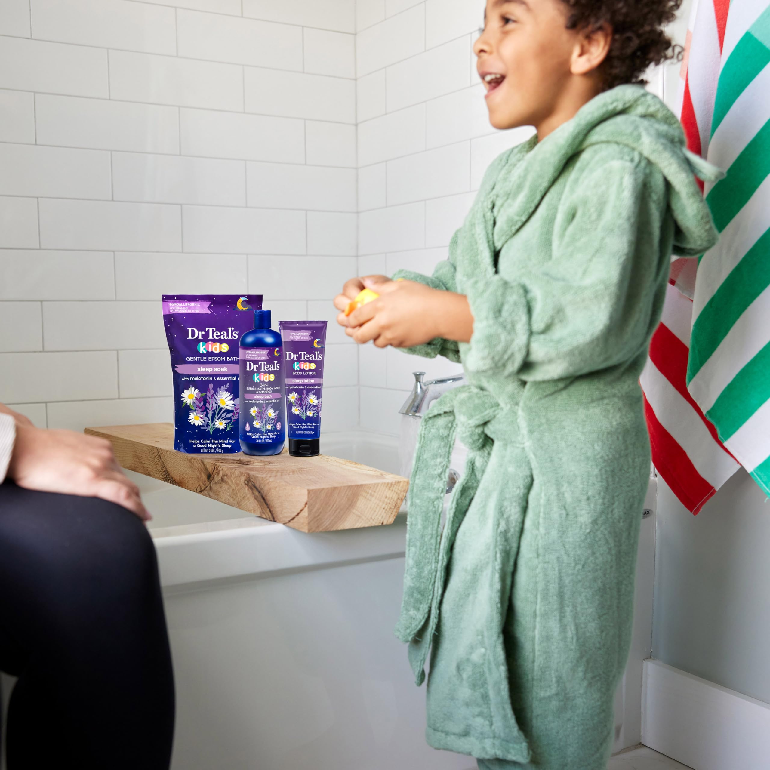 Cruelty-free vegan logo on Dr Teal's packaging for Sleep Soak