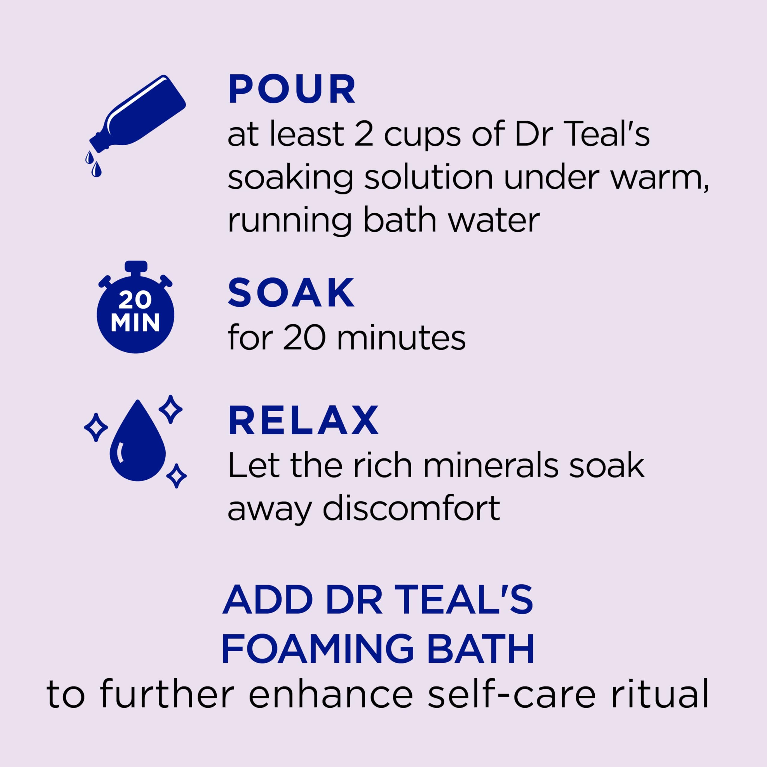 Hypoallergenic gentle formula claim on packaging of Dr Teal's Sleep Soak