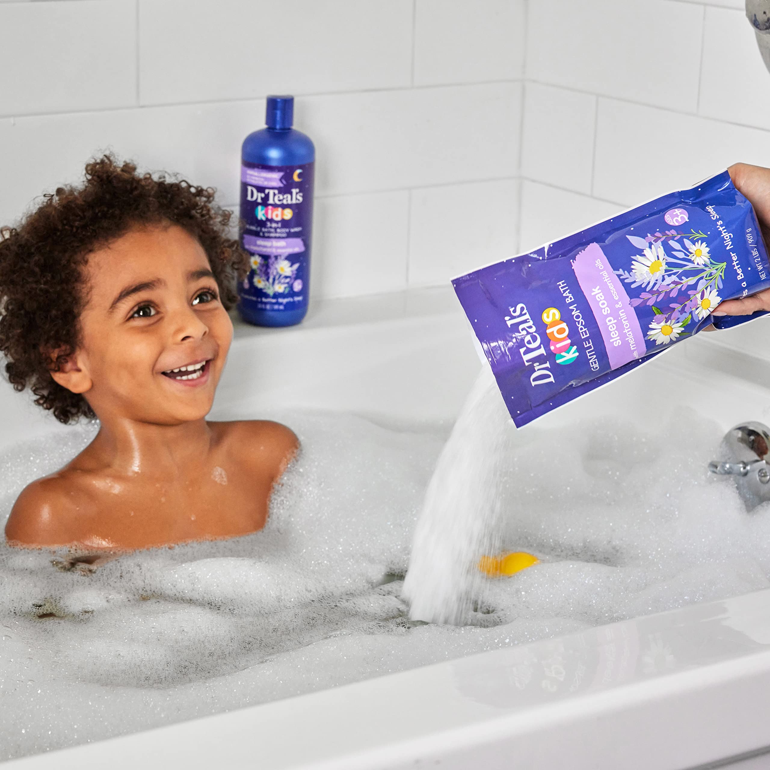Paraben-free and phthalate-free text on label of Dr Teal's Sleep Soak