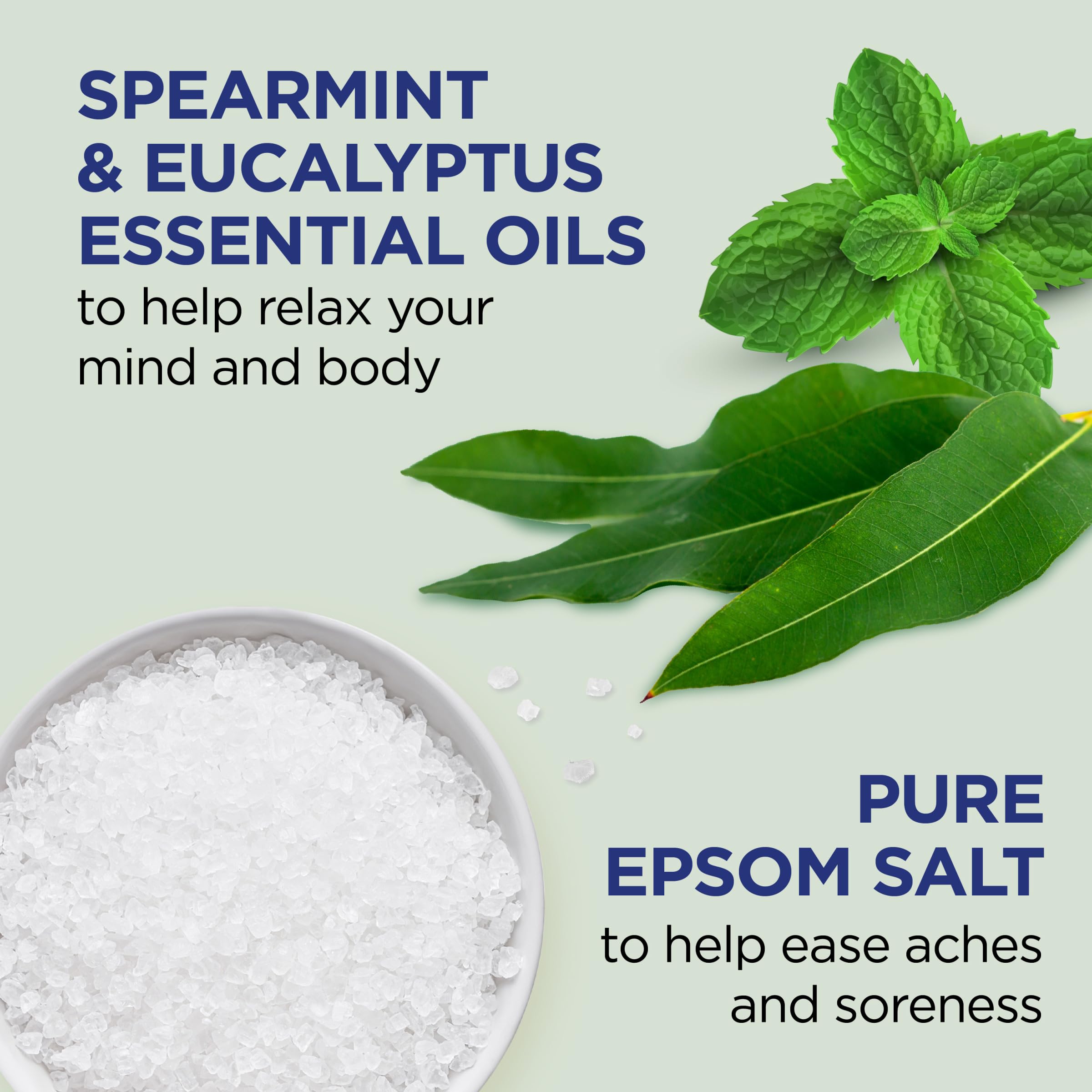 Relax and Relief foaming bath with eucalyptus spearmint scent