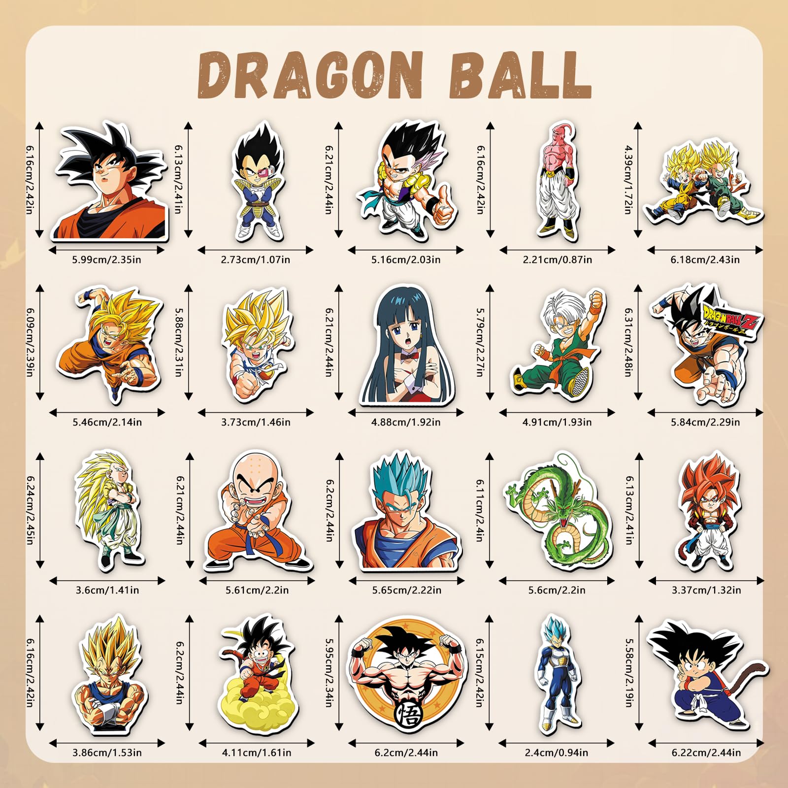 Dragon Ball magnets 20 piece set for kitchen locker whiteboard
