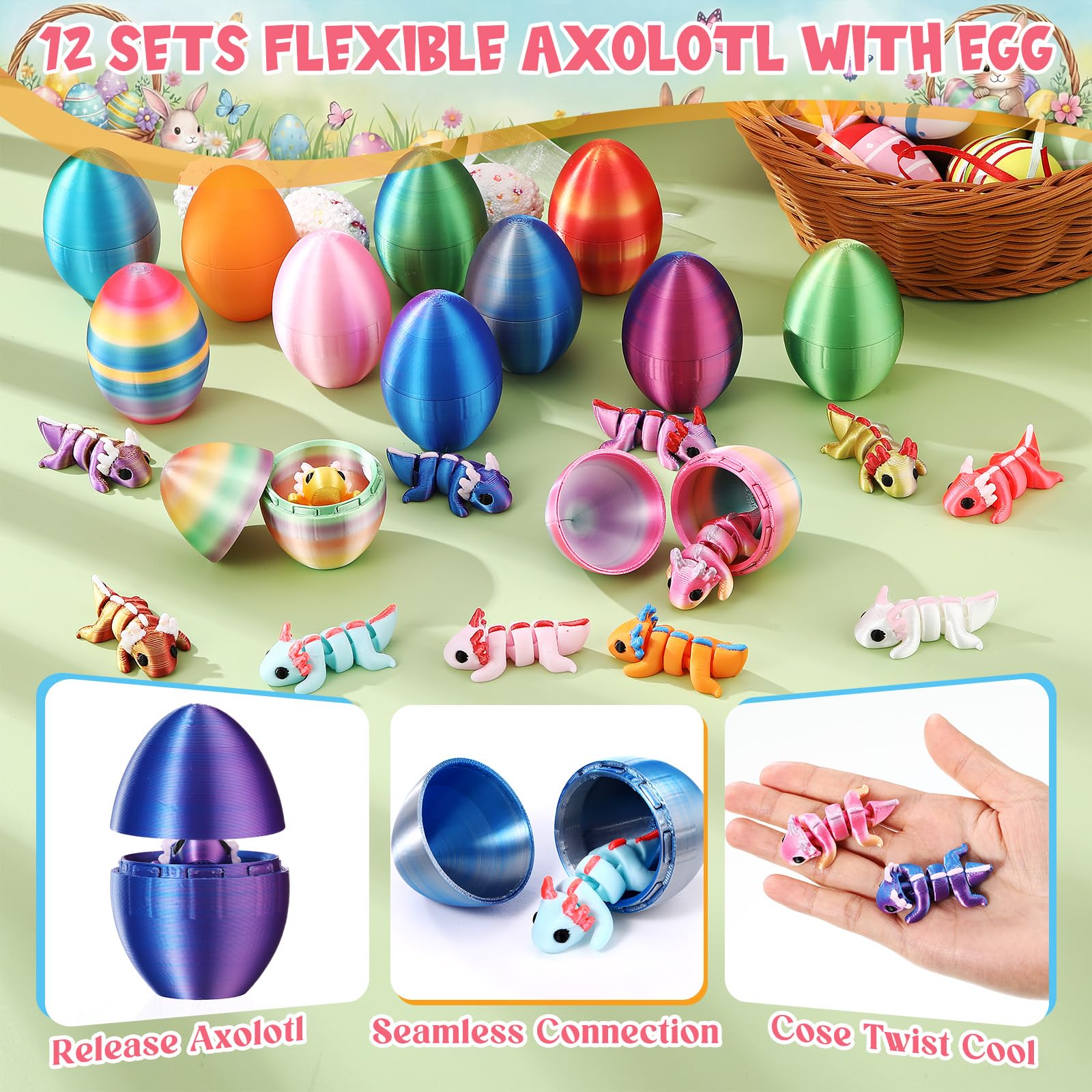 Multicolor dragon eggs for Easter decor and party favors