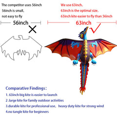 Dragon kite single line tail by HENGDA KITE