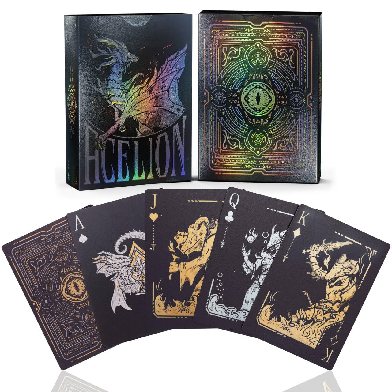 Durable PVC dragon playing cards