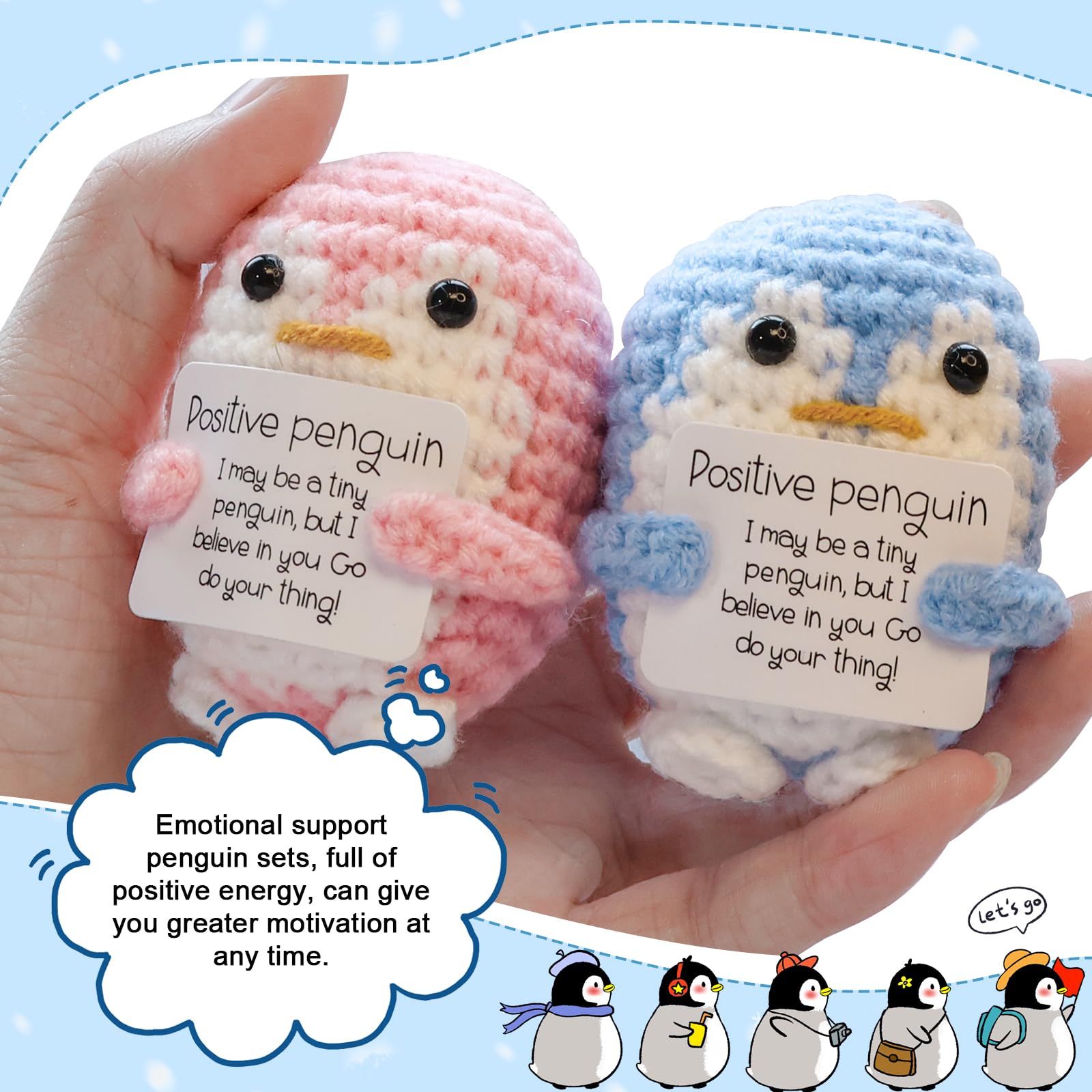 DragonHue mini positive crochet penguin image 2