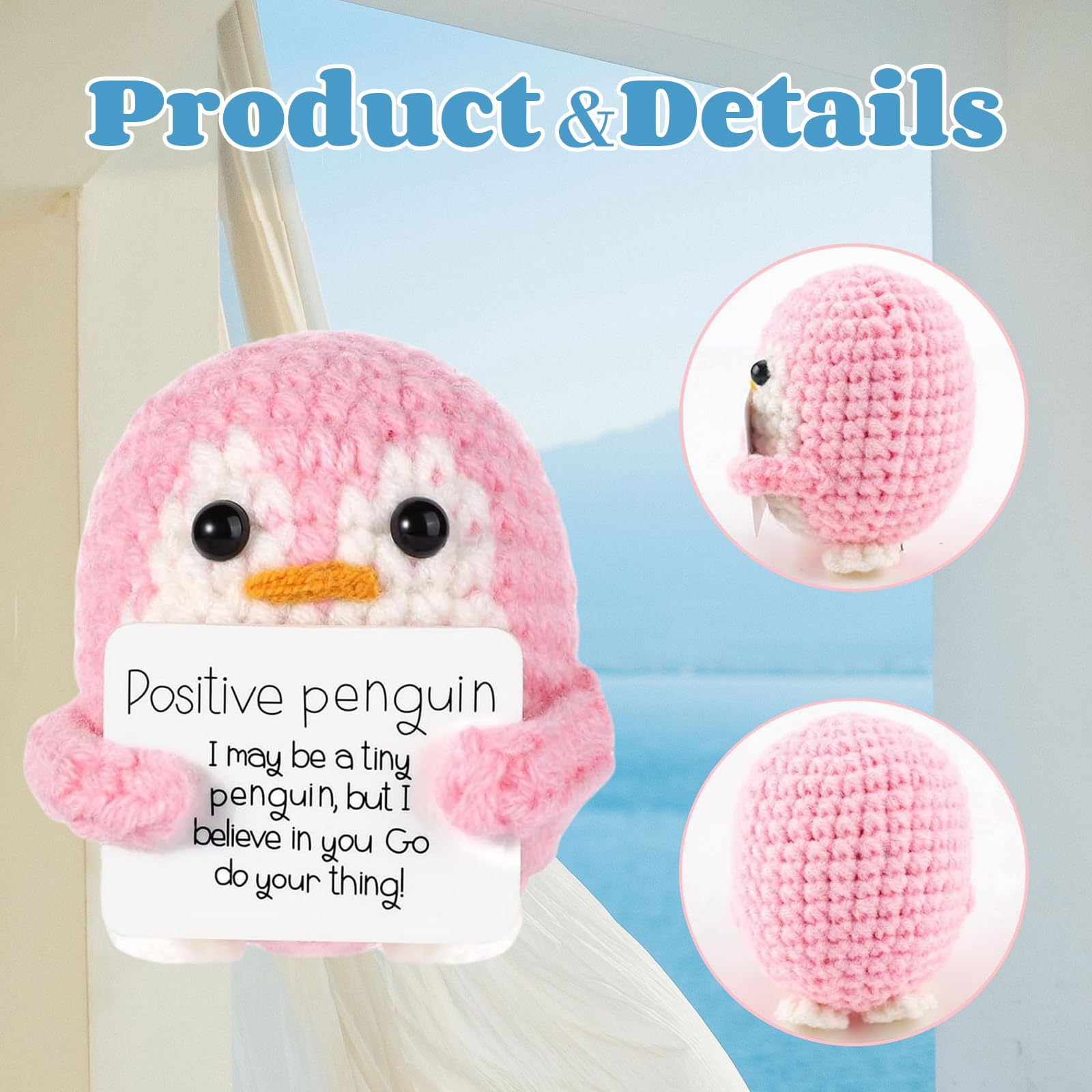 DragonHue mini positive crochet penguin image 8