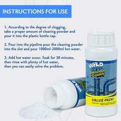 Drain cleaner for toilet kitchen used on multiple drains