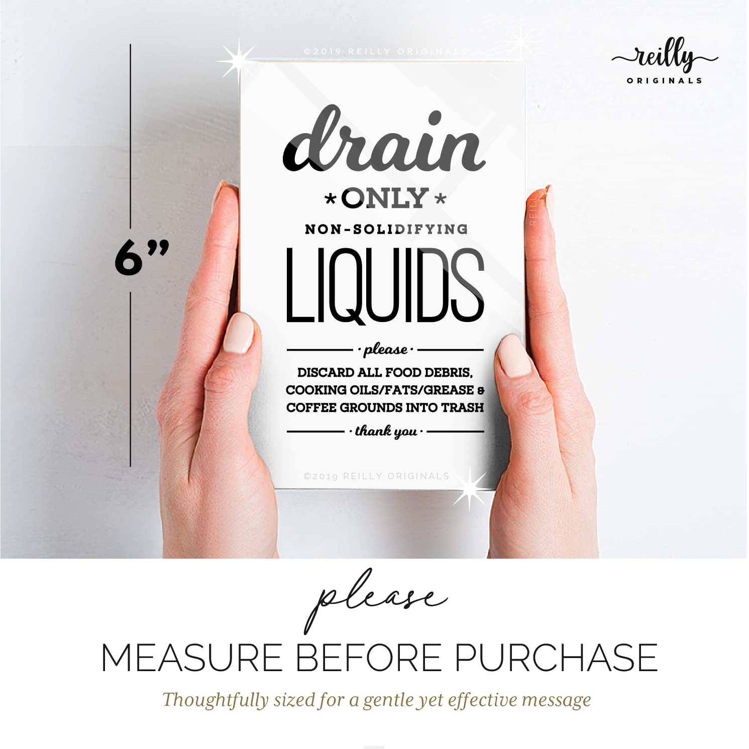 Drain-only 4x6 sign shown for sign holder display