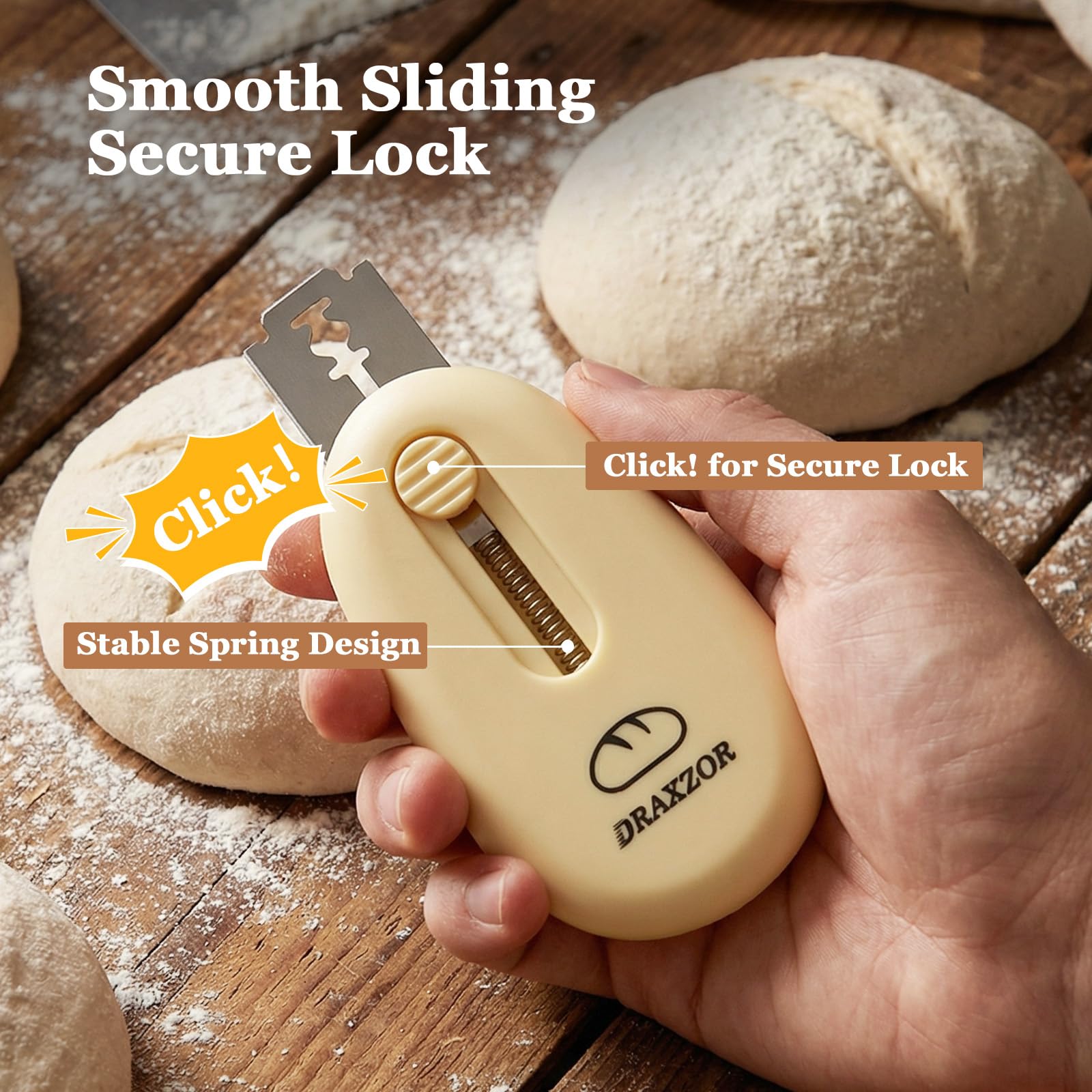 Sourdough scoring blades in DRAXZOR set
