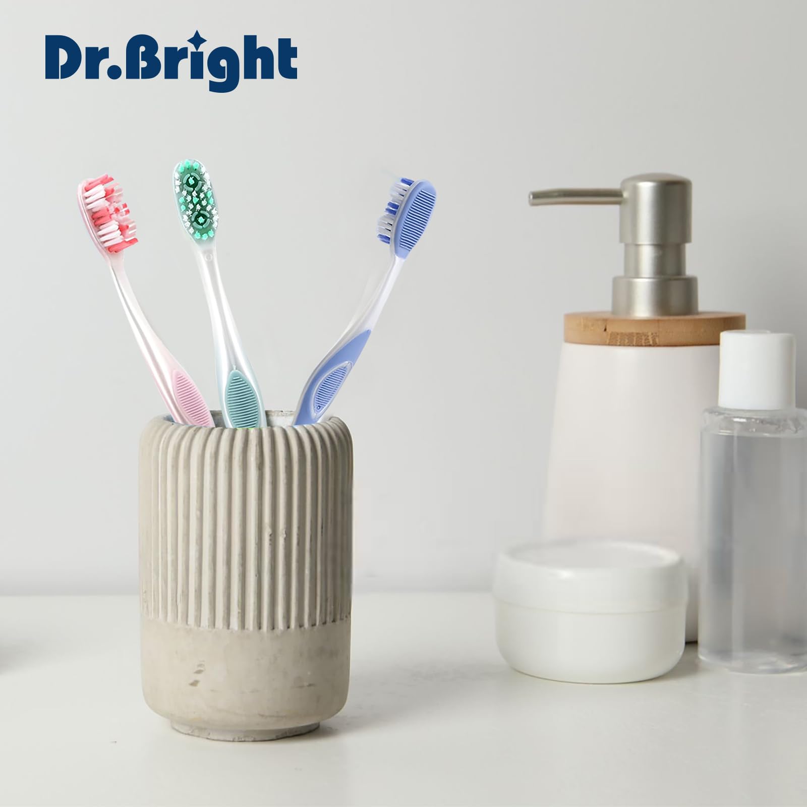 DR.BRIGHT non-slip ergonomic handle toothbrush