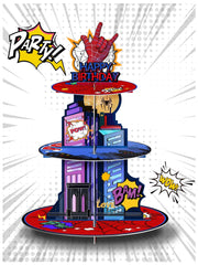 DRCYULP Superhero Spider Party Cupcake Stand 3-tier display