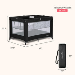 Removable bassinet component for Zazzy playard suitable for infants