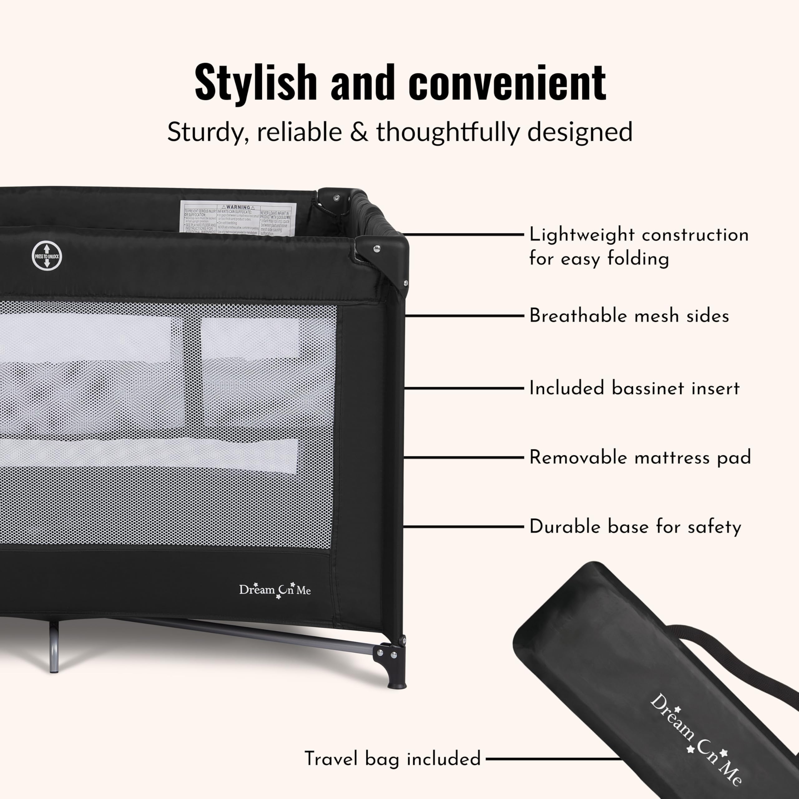 Assembled dimensions 40 x 27.5 x 25.5 inches with breathable mesh