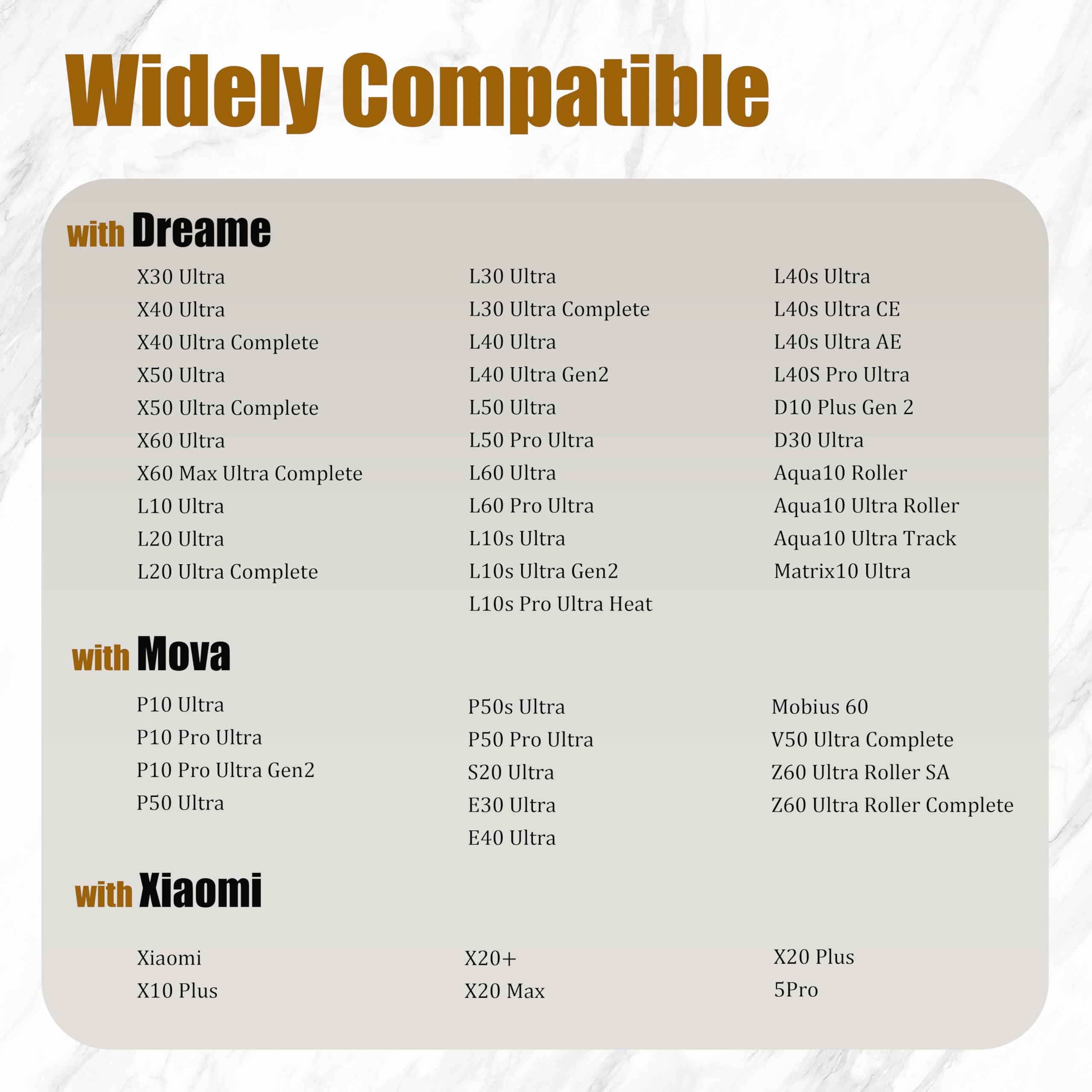 Dreame dust bags compatible with L10 L20 L60 variants