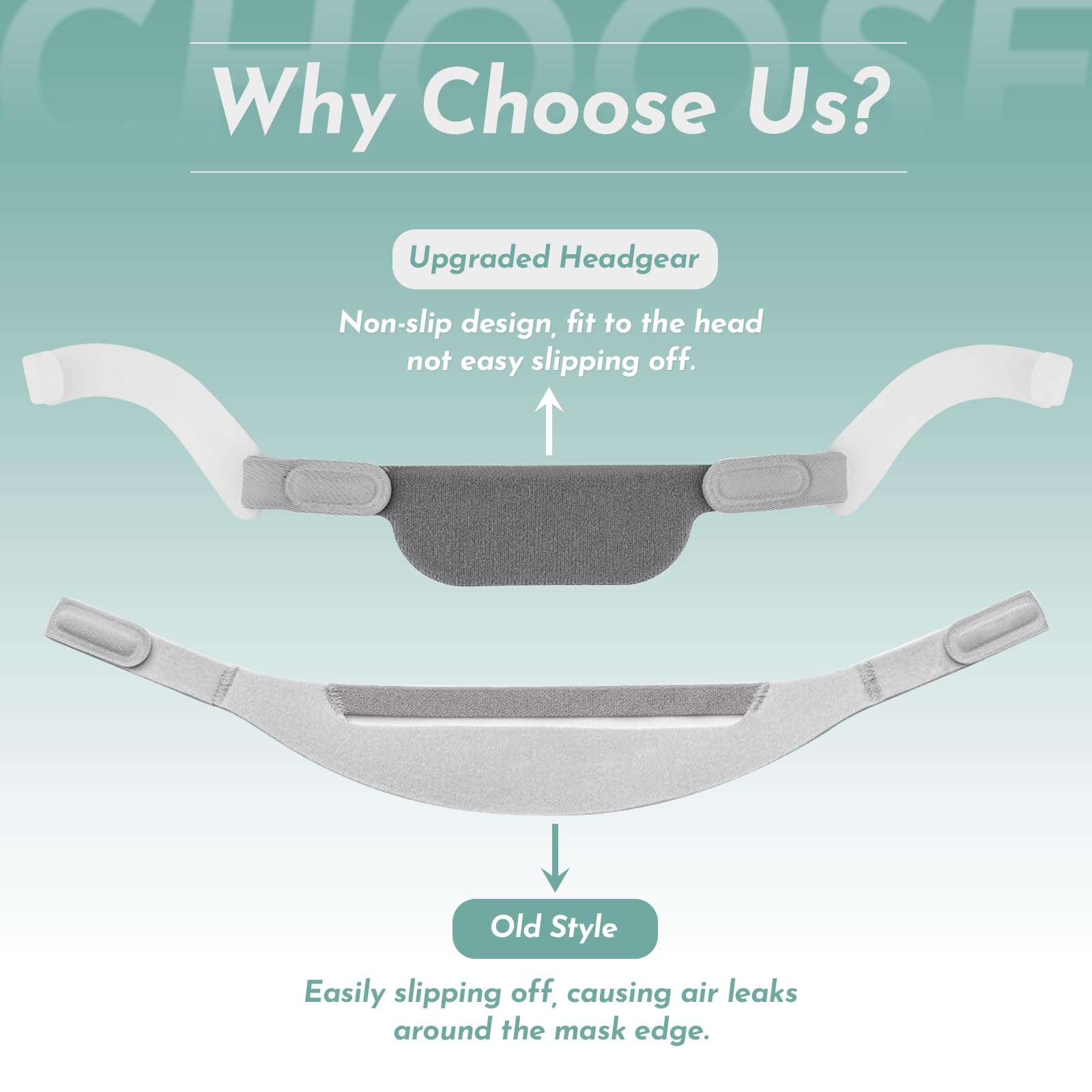 Pack contents showing strap and arms for DreamWear headgear