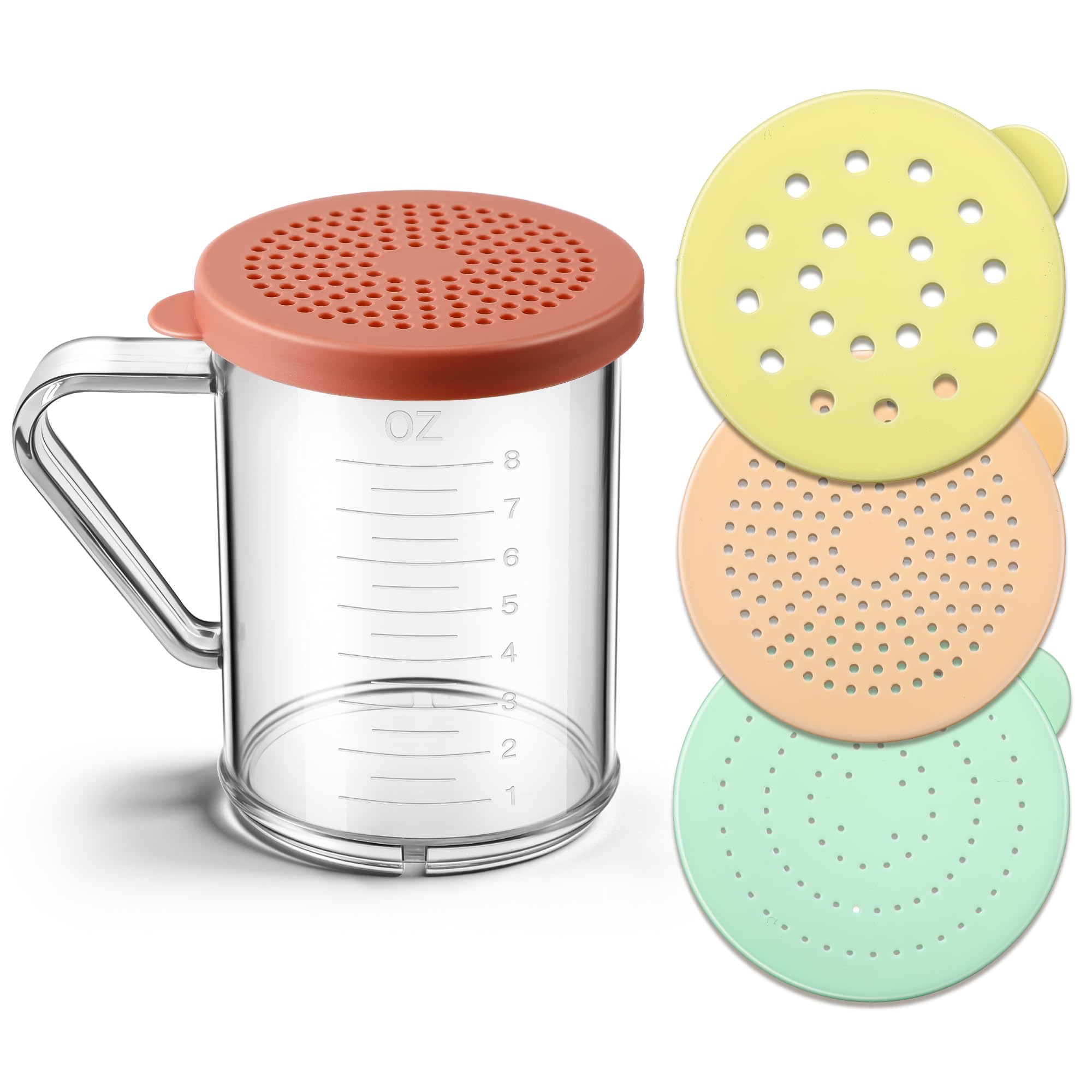 10 oz Dredge with Snap Lid clear PC body