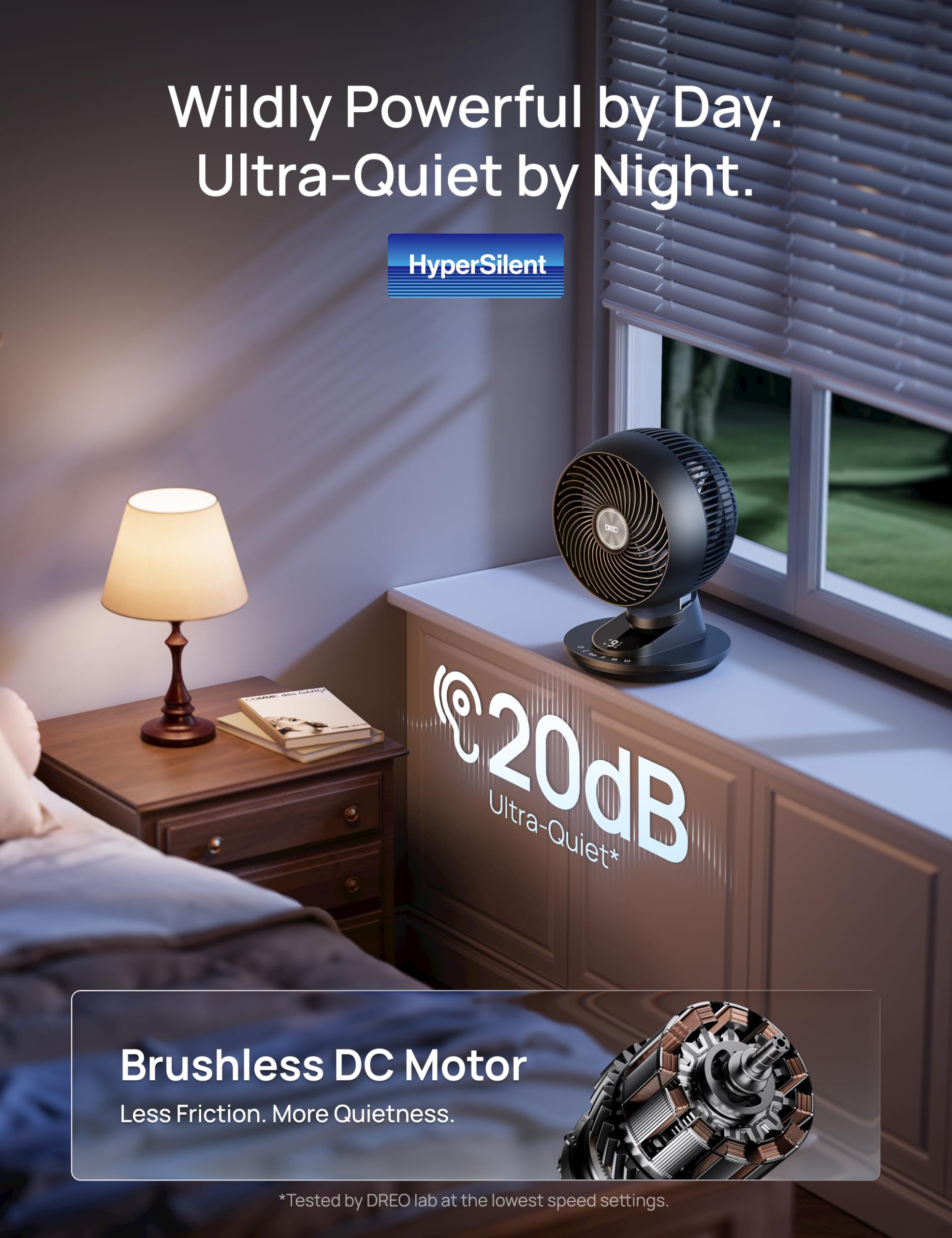 DREO Smart Fan 12 hour timer and safety features