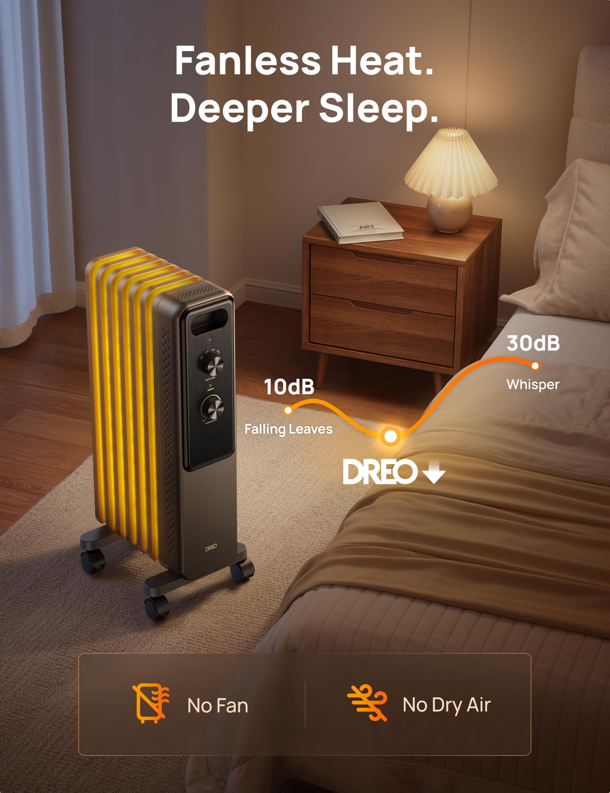 Indoor large room heater suitable for living rooms and bedrooms