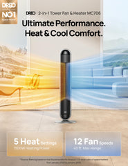 DREO MC706 42 inch tower heater with remote