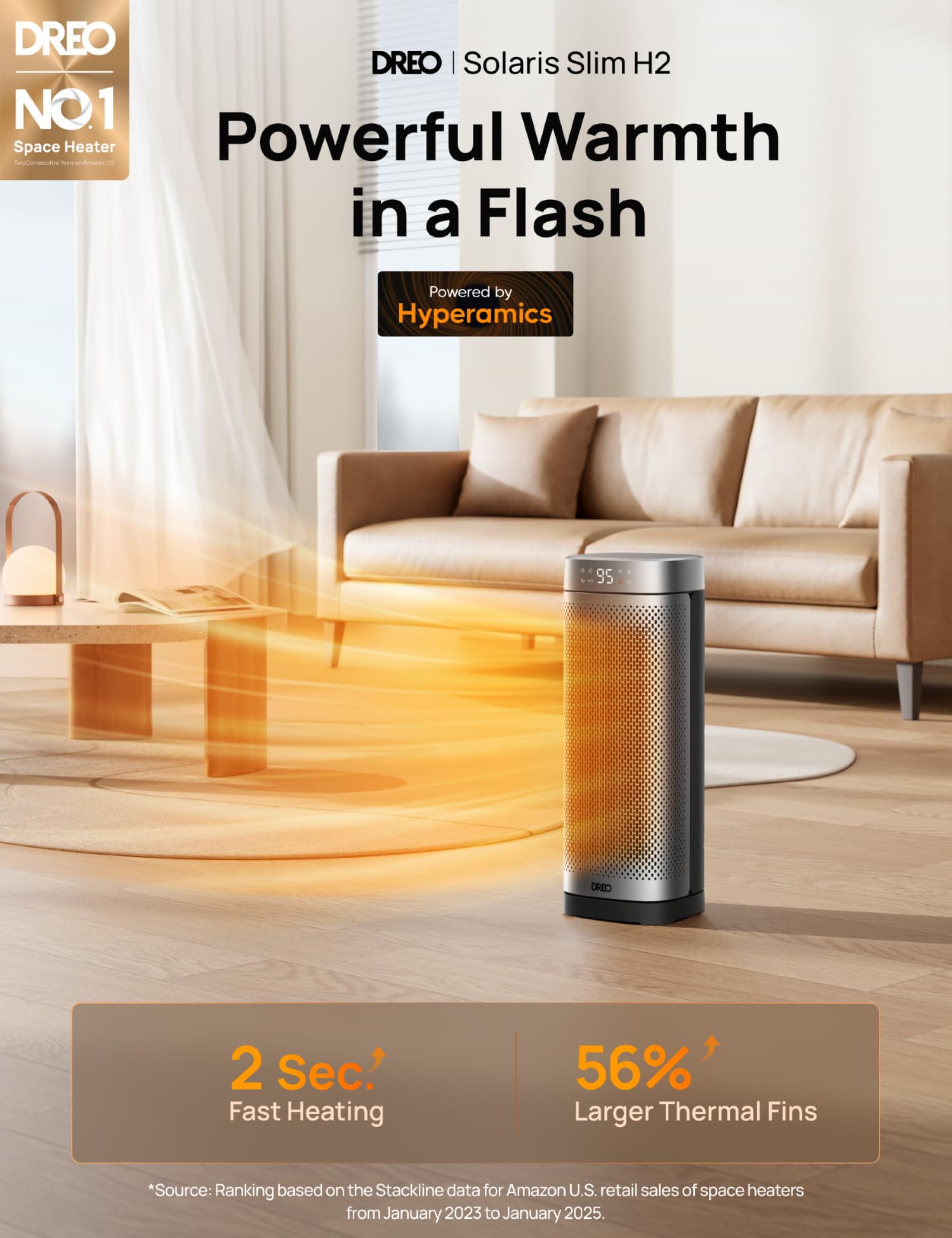 DREO digital thermostat 41°F to 95°F
