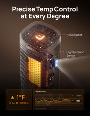DREO space heater Shield360 tip-over overheat protection ETL listed