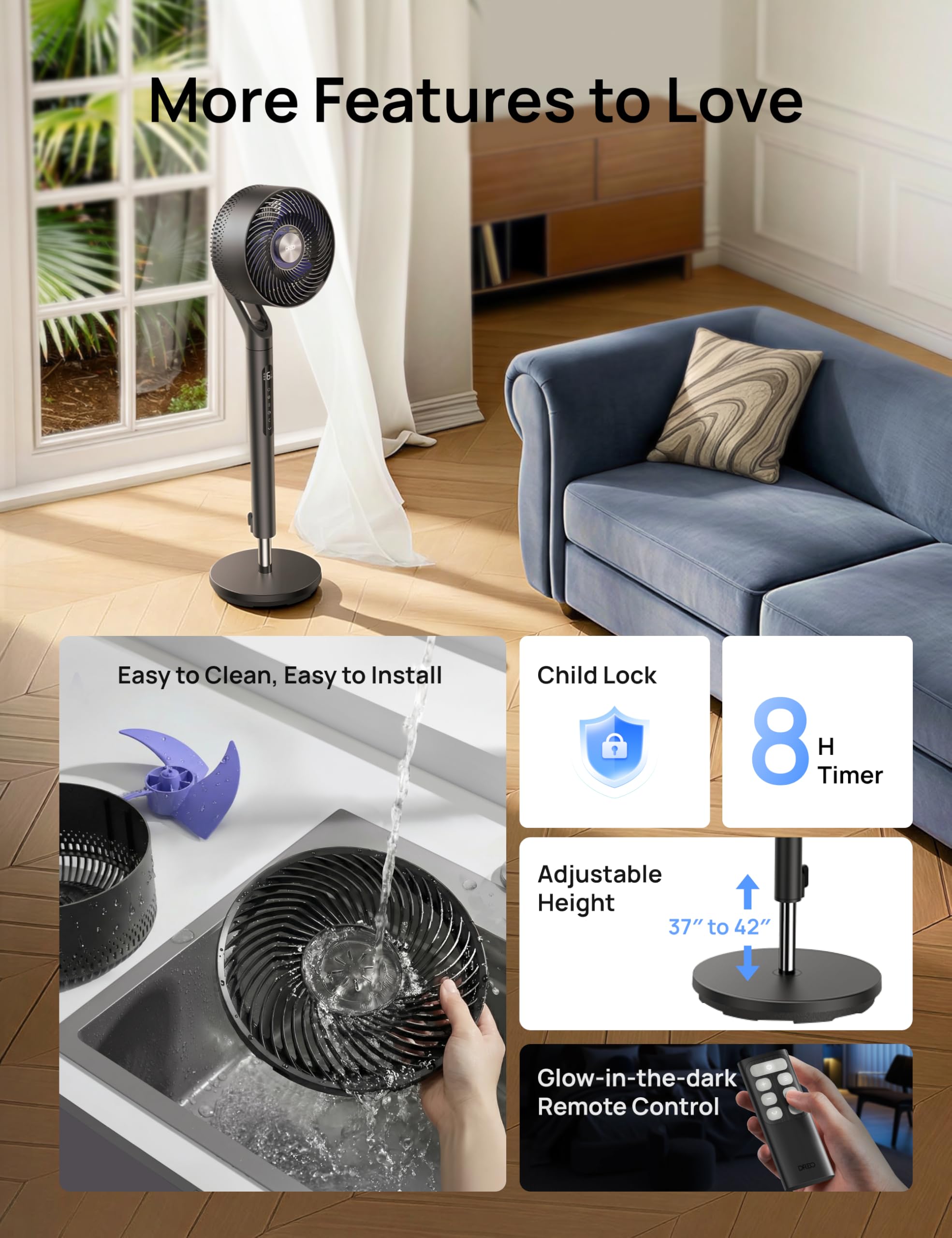 Auto mode feature on DREO standing fan