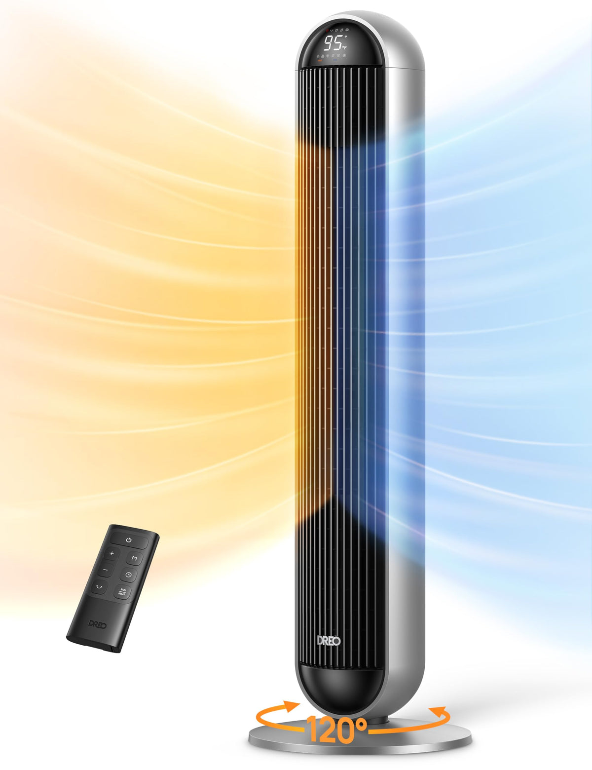 DREO MC706 tower fan and heater 42 inch silver