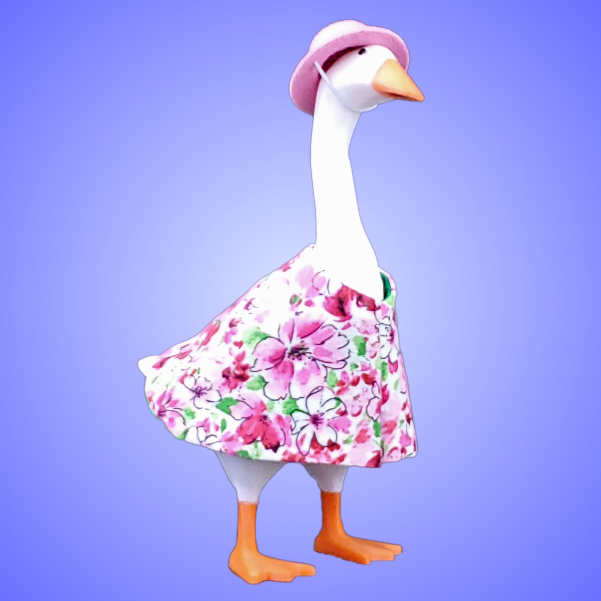 Pink dress hat outfit for 7inch desk goose by Kats Dog Swag