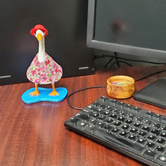Red dress hat outfit for 7inch desk goose by Kats Dog Swag
