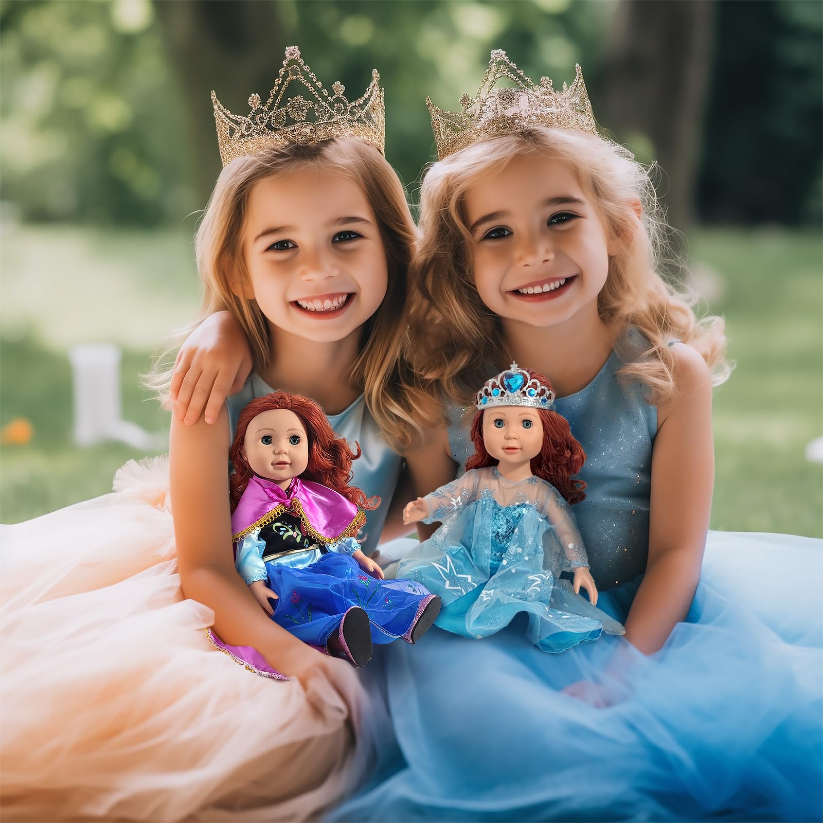 Gift-ready princess dresses for 18 inch dolls by WONDOLL