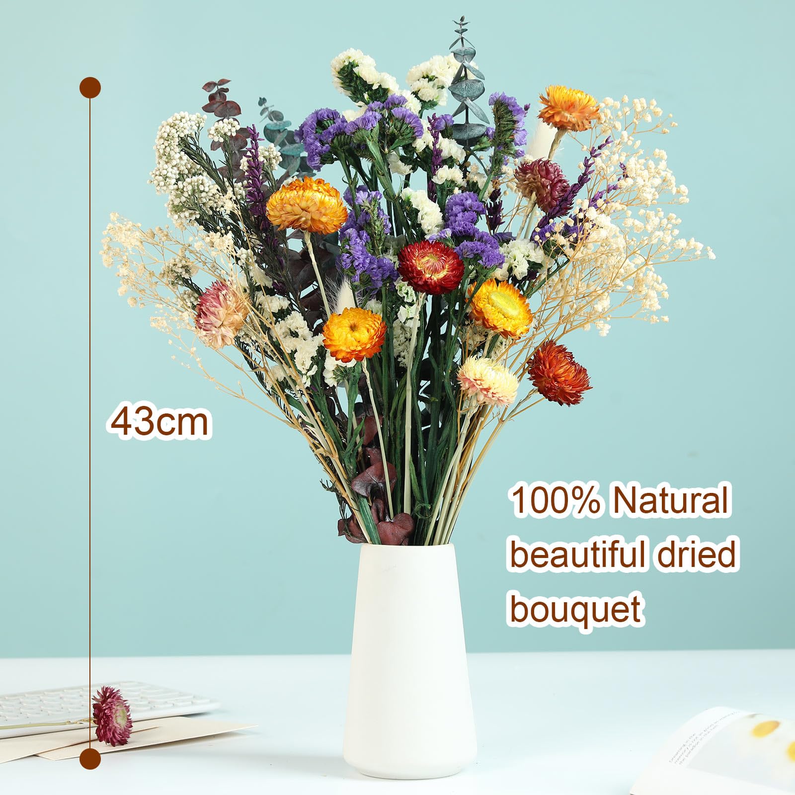 Rustic boho dried bouquet suitable for fall weddings