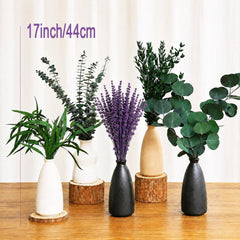 15-17 inch eucalyptus stems with purple dried lavender