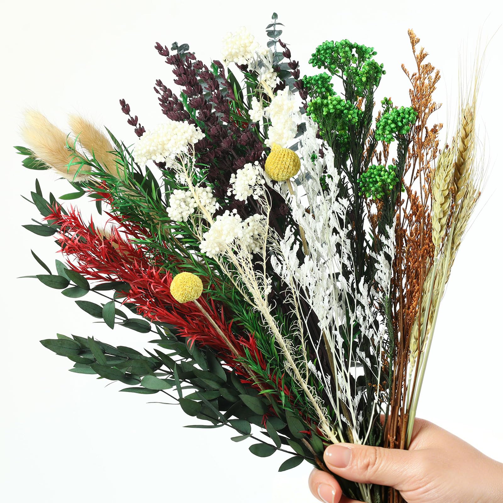 Rustic boho dried bouquet for fall wedding decor