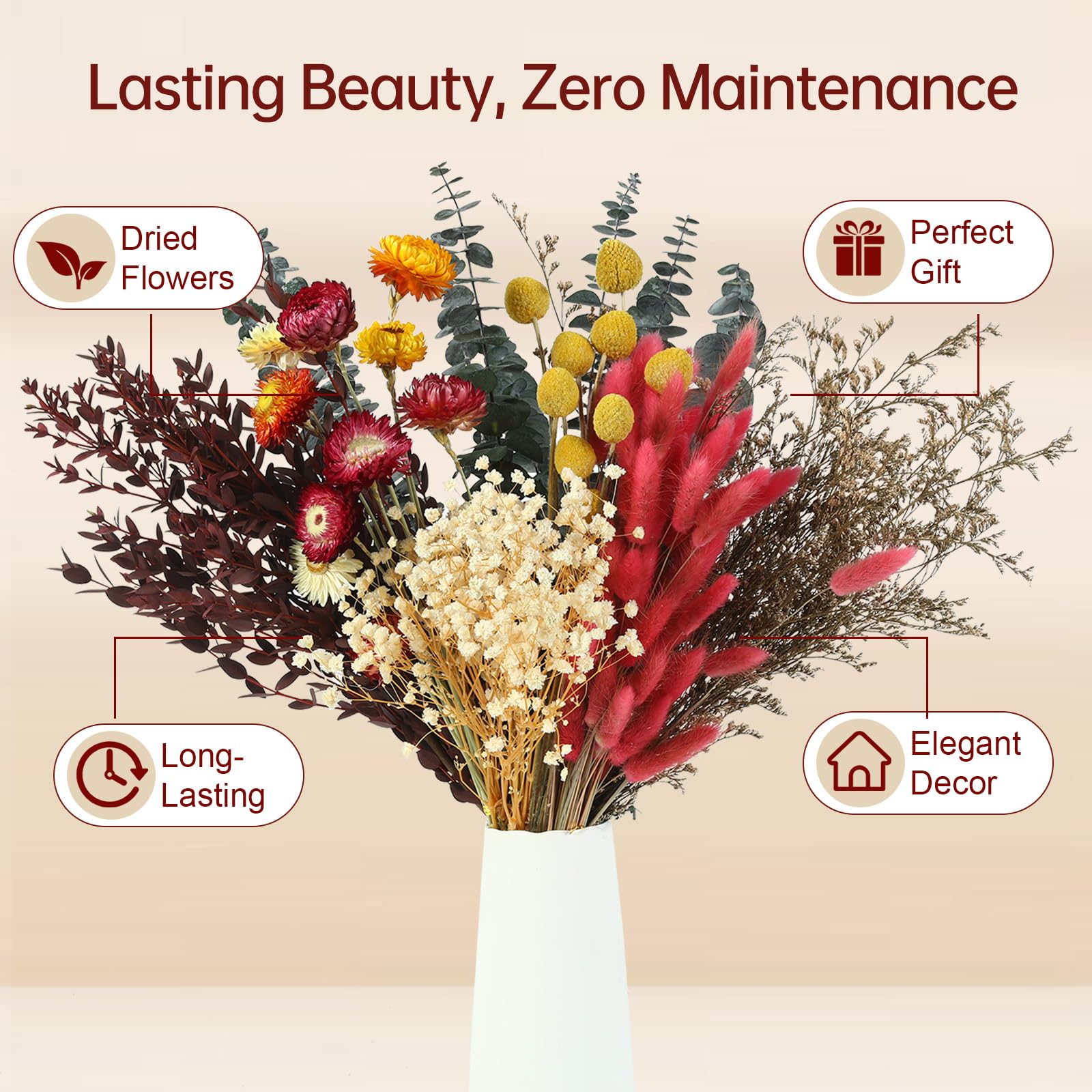dried flower stems about 15 to 17 inches long