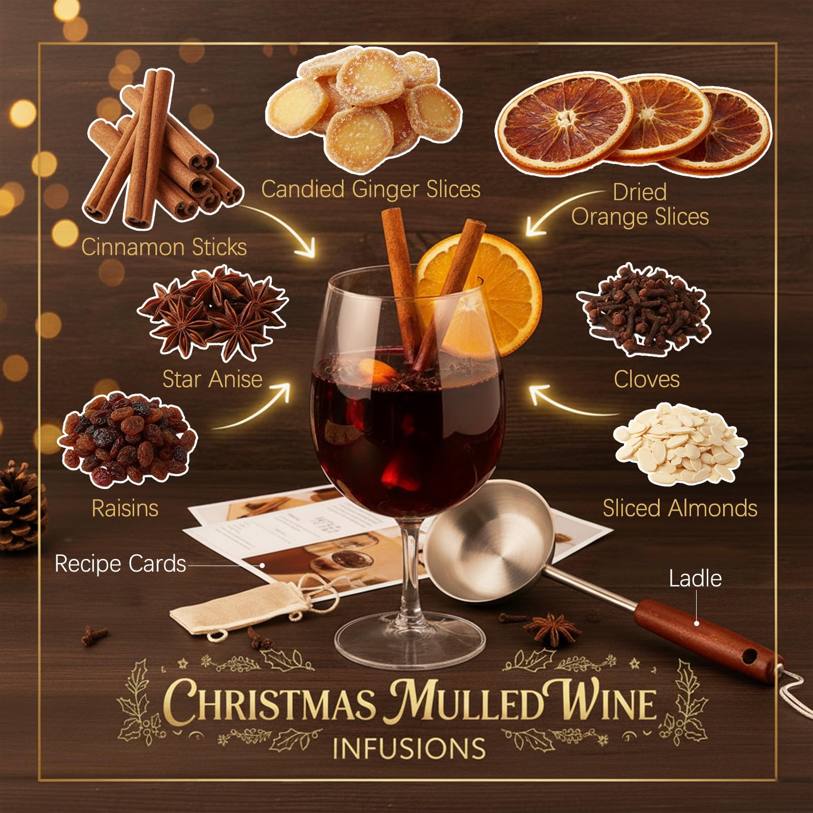 Dried orange slices included in Mulled Wine Spices Kit