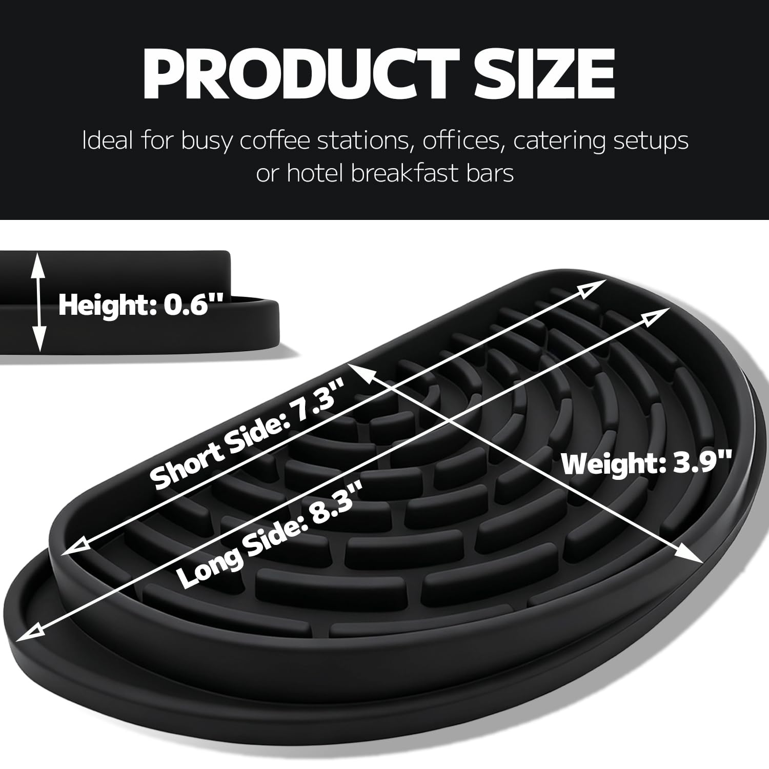 Dishwasher safe silicone drip tray in kitchen