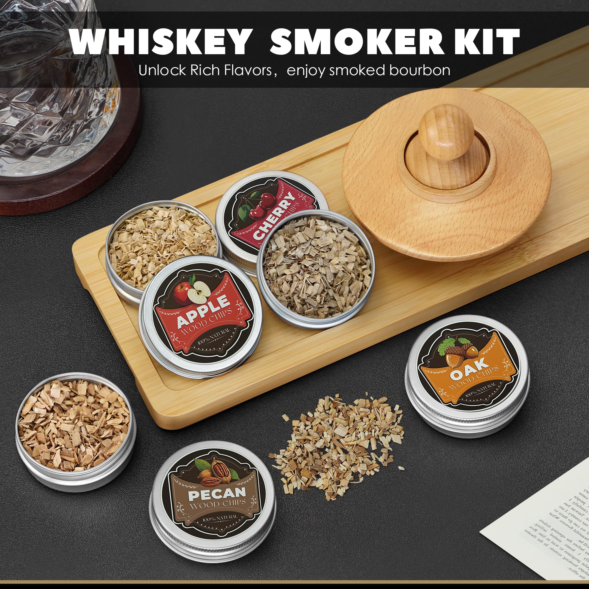 Compact portable smoker kit for home bar and travel