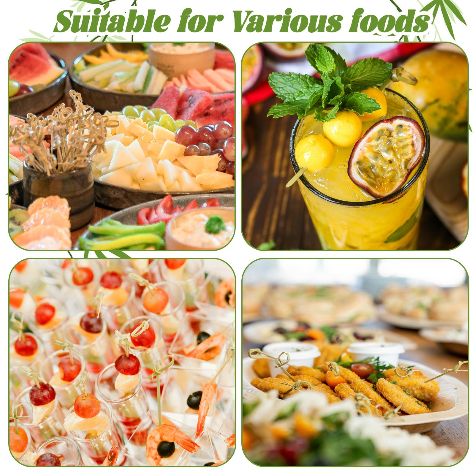 Drinks garnish picks for cocktails and appetizers