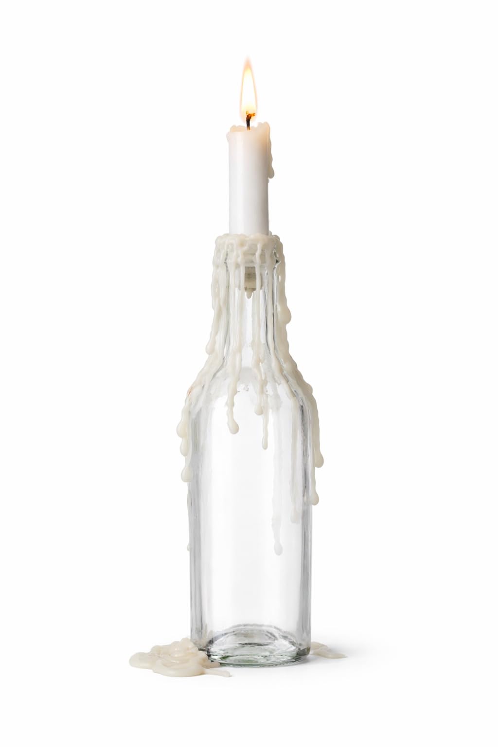Bottle decor drip candle set for wine bottles