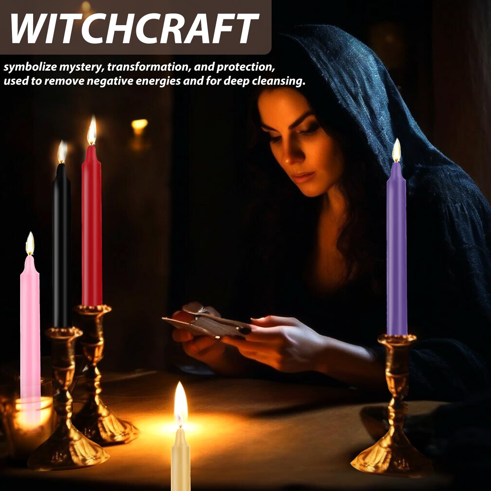 drip-resistant design spell chime candles for meditation