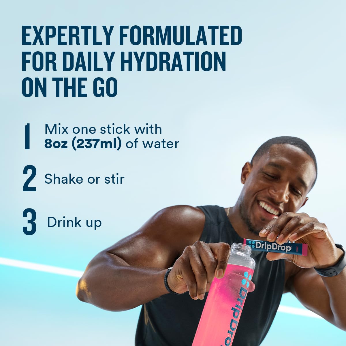 Single-serve hydration packets for on-the-go use