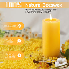 Quadruple-filtered beeswax candle without pollens impurities image
