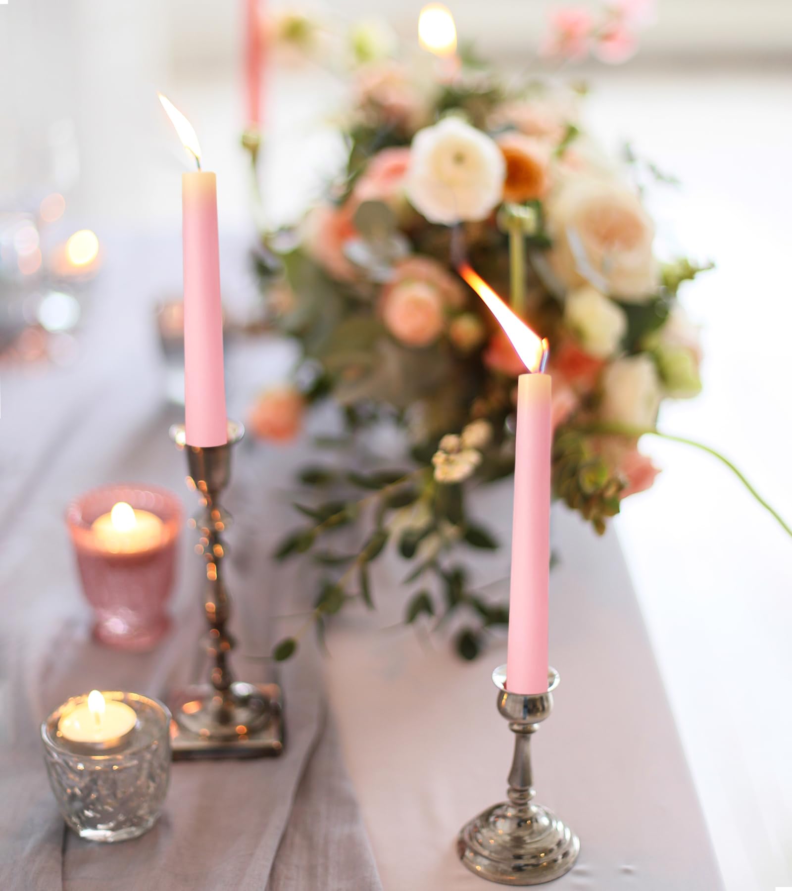 dripless smokeless taper candles for home decor